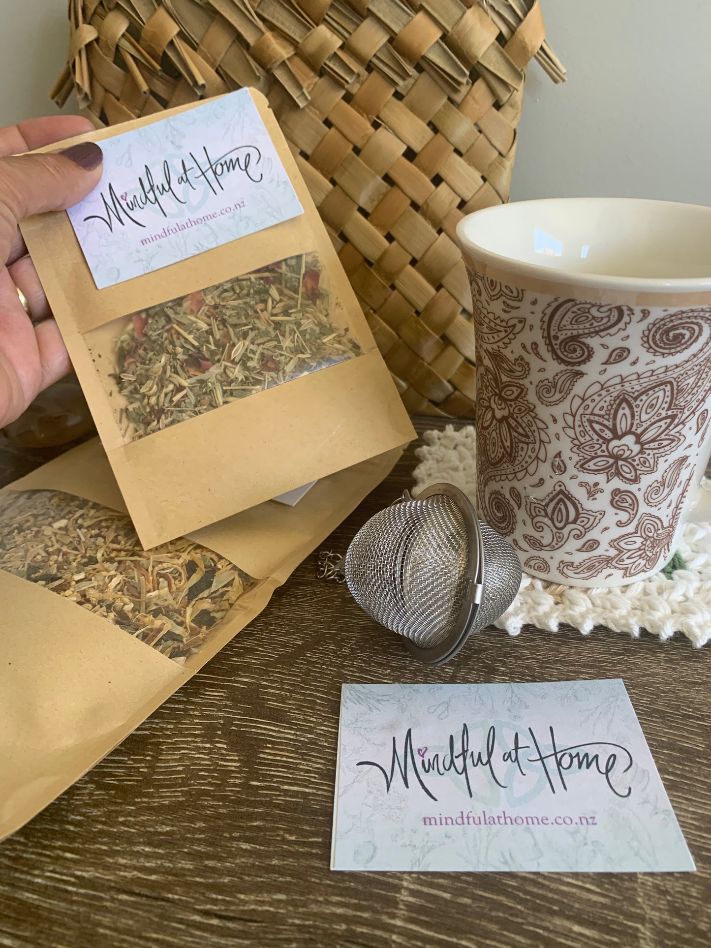 Packaged loose leaf tea ready for shipping