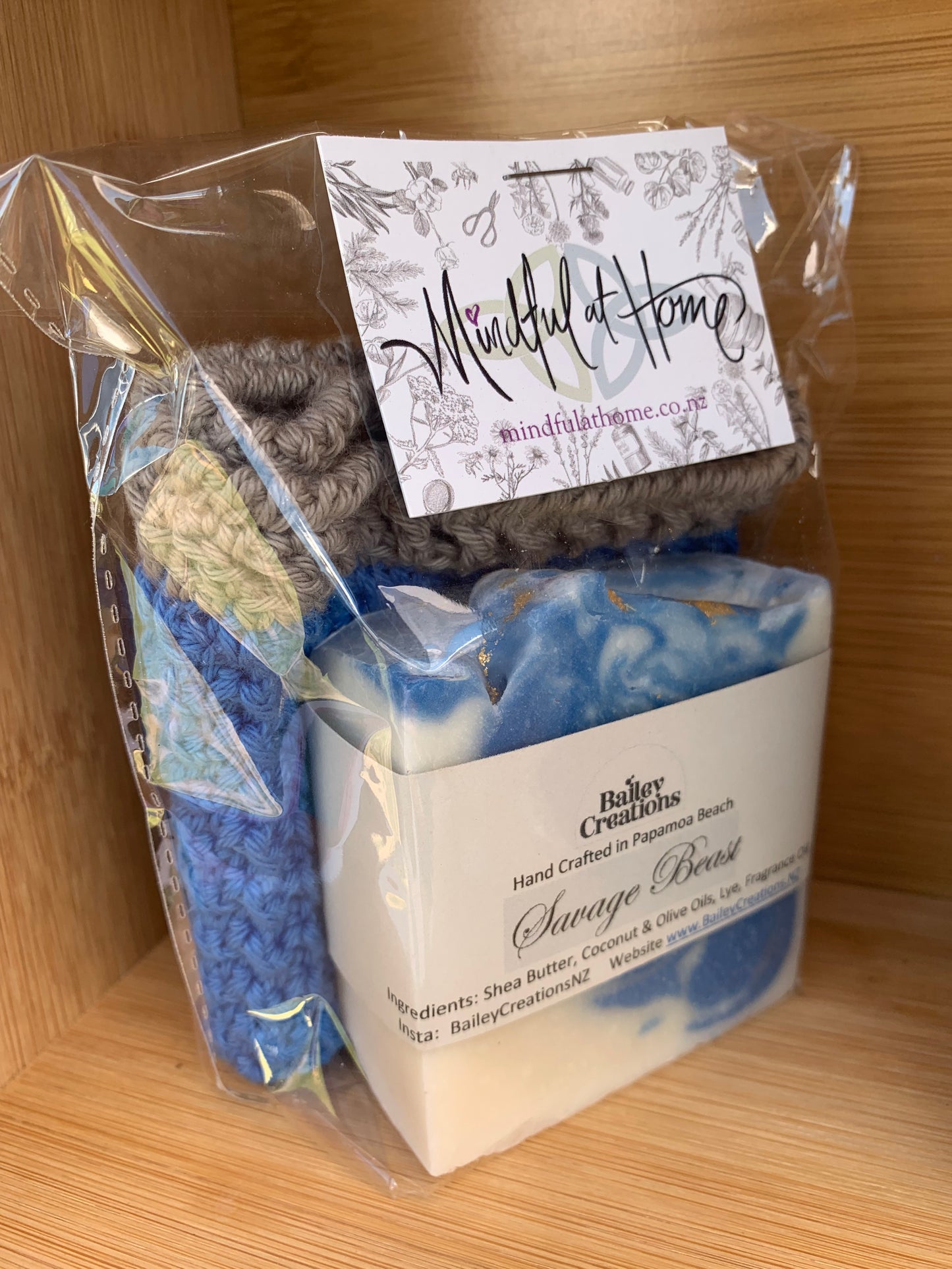 Wash cloth and scented soap set