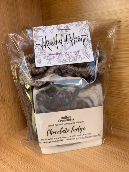 Wash cloth and scented soap set