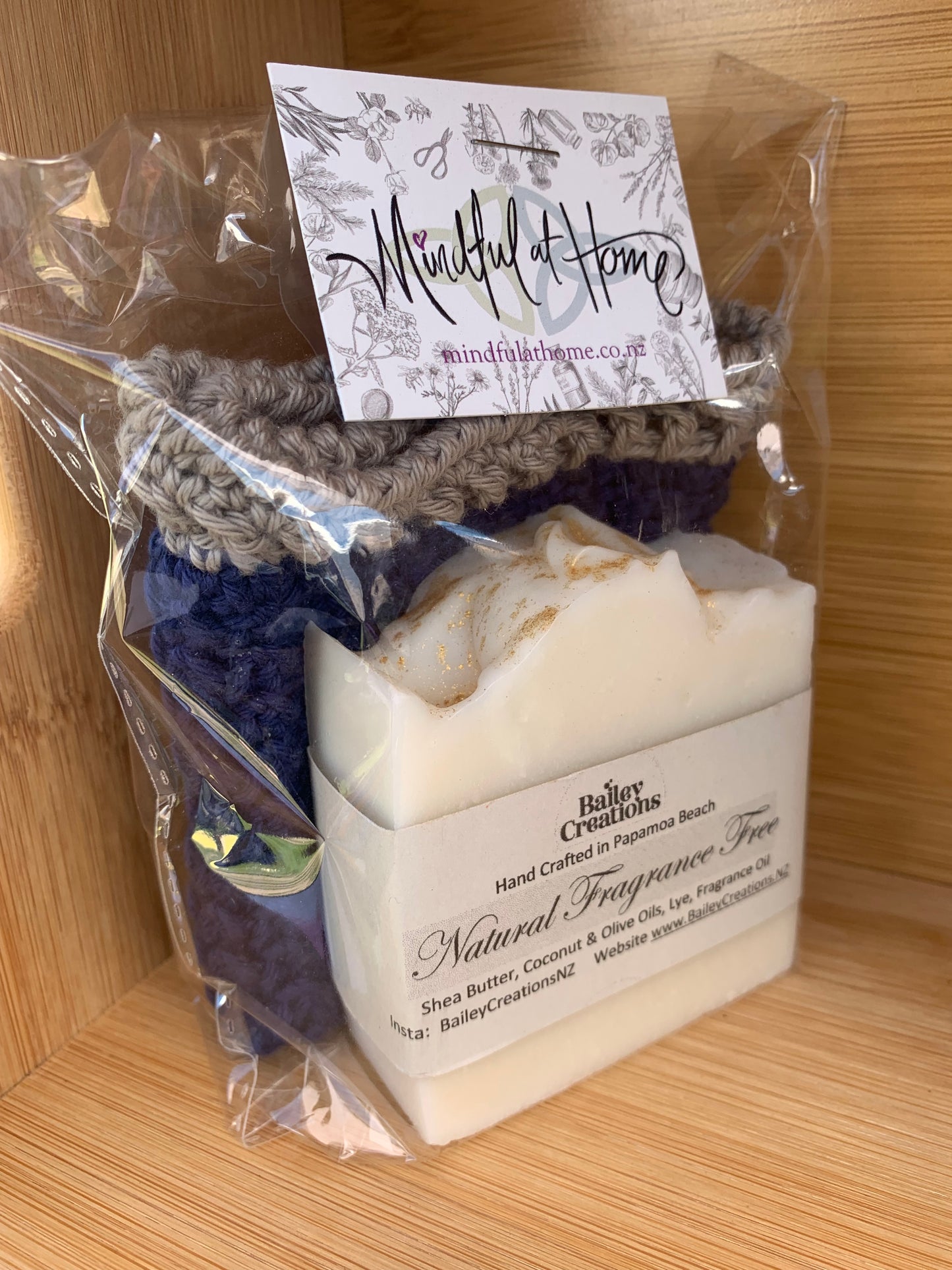 Wash cloth and scented soap set